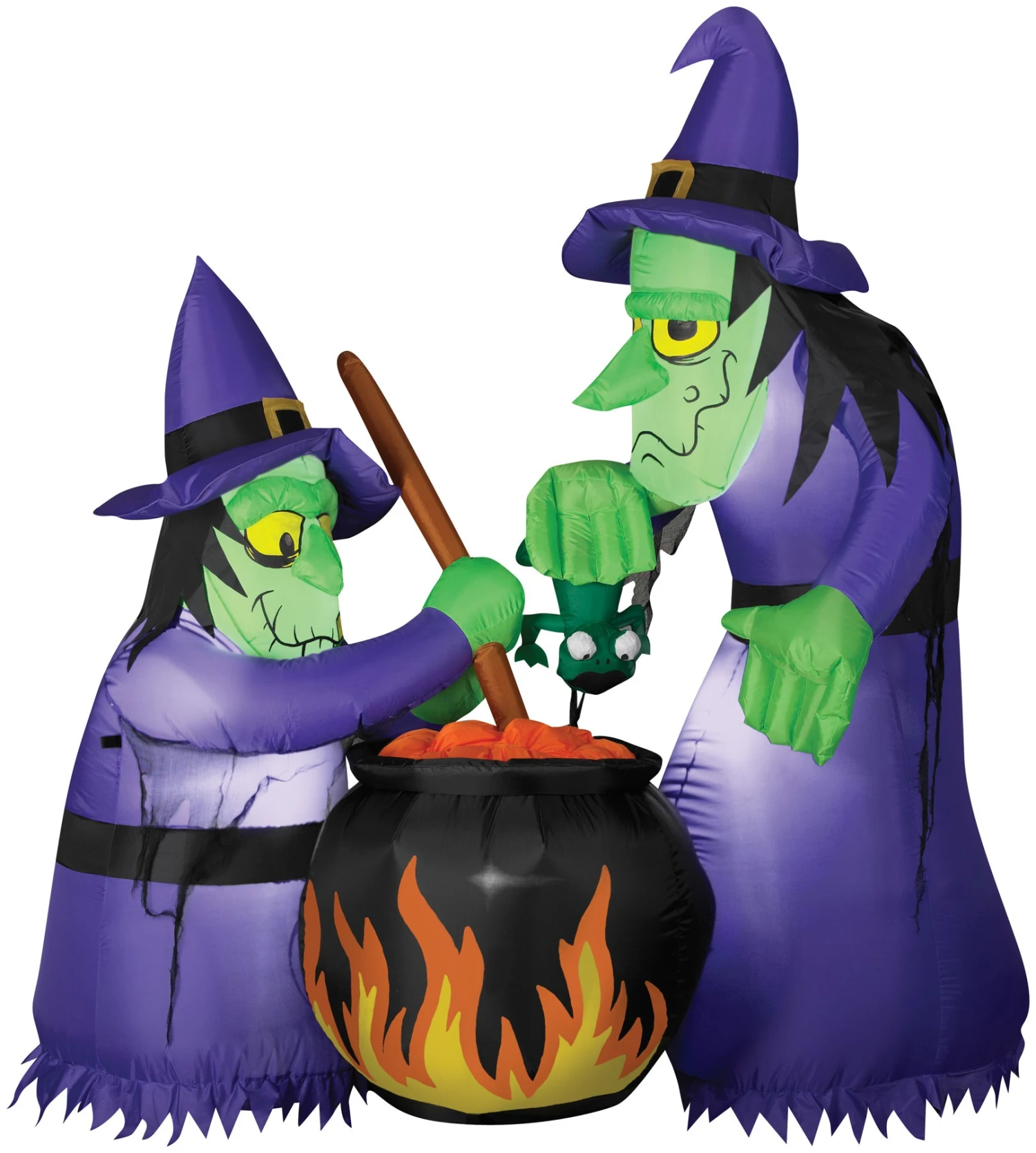 Airblown 6ft Double Witch Cauldron Halloween Inflatable Yard Decor 2 Airblown 6ft Double Witch Cauldron Halloween Inflatable Yard Decor - Image 2