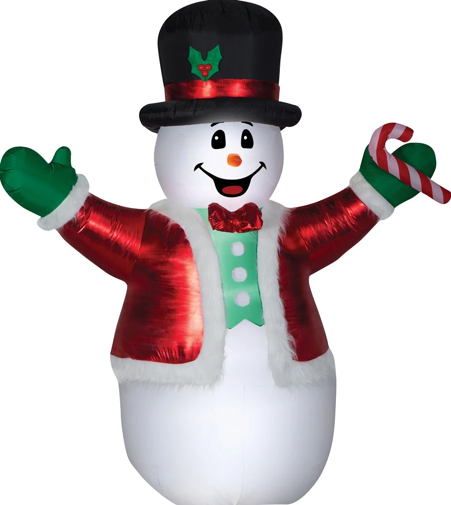 Snowman Luxe Giant 8ft Airblown Christmas Yard Decoration 2 Snowman Luxe Giant 8ft Airblown Christmas Yard Decoration - Image 2