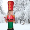 108" Blow Up Inflatable Nutcracker Lightshow Outdoor Yard Decoration