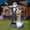 Nightmare Before Christmas - Jack And Sally 6ft Airblown Halloween/Christmas Yard Decor