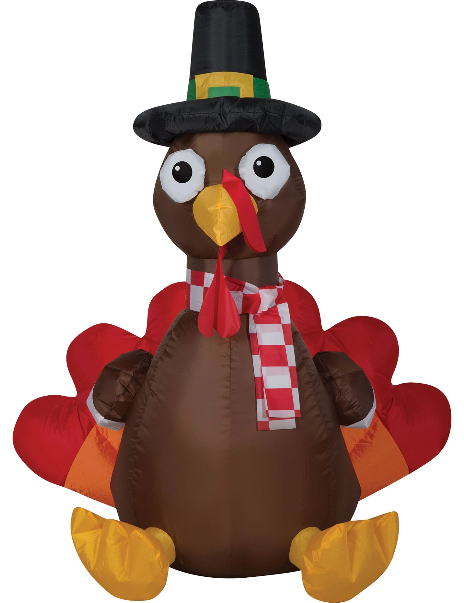 Airblown Turkey With Scarf Inflatable 4 Ft Yard Decor, LED 2 Airblown Turkey With Scarf Inflatable 4 Ft Yard Decor, LED - Image 2