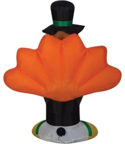 Airblown Harvest Dressed Turkey Inflatable LED Yard Decor, 5FT 5 Airblown Harvest Dressed Turkey Inflatable LED Yard Decor, 5FT -Gemmy SS226395G r