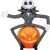 21" Halloween Greeter, Jack Skellington, Pumpkin, 21 Inches Tall