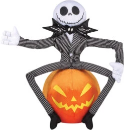 21" Halloween Greeter, Jack Skellington, Pumpkin, 21 Inches Tall