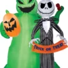 6.5' Airblown Jack Skellington & Oogie Boogie