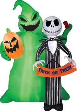 6.5' Airblown Jack Skellington & Oogie Boogie