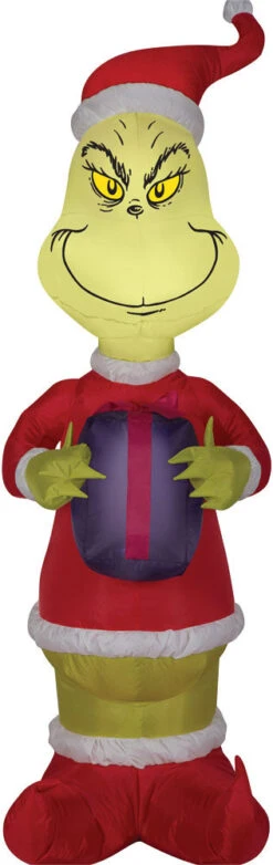 Airblown Grinch With Present - Small