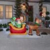 Toy Story Sleigh 5ft Airblown Christmas Yard Decor