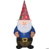 Blow Up Inflatable Gnome With Christmas Hat Outdoor Yard Decoration 72"