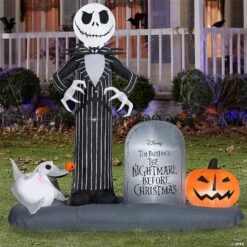 Airblown Jack Skellington Giant Inflatable Yard Decoration 120"