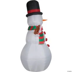 Airblown Swiveling Snowman Christmas Inflatable 5 Airblown Swiveling Snowman Christmas Inflatable -Gemmy blow up inflatable swiveling snowman outdoor yard decoration ss880160g a01