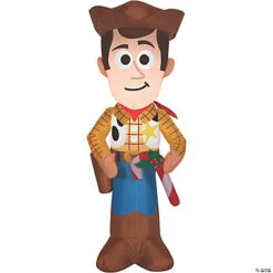 Airblown Woody With Candy Cane Inflatable